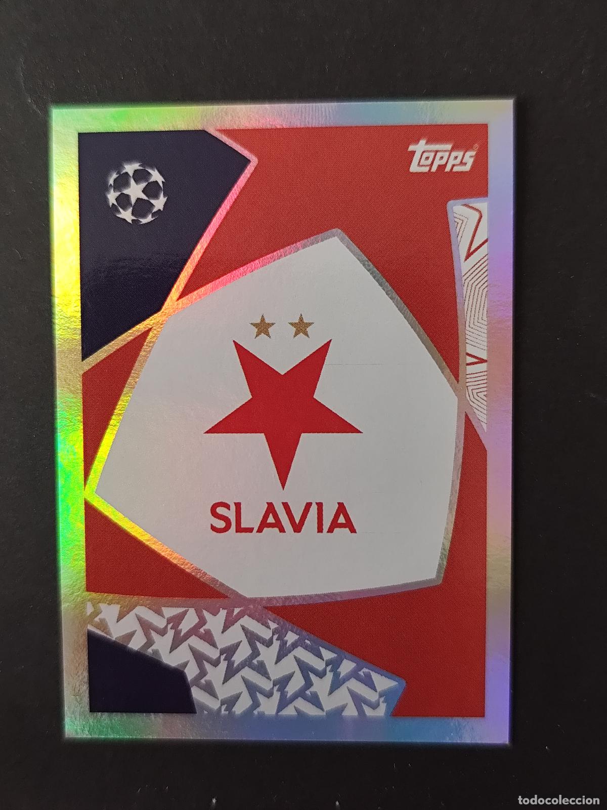 Cromos de F&uacute;tbol: 396 ESCUDO SLAVIA PRAGA PRAGUE STICKER CHAMPIONS LEAGUE 2025 2026 25 26 TOPPS