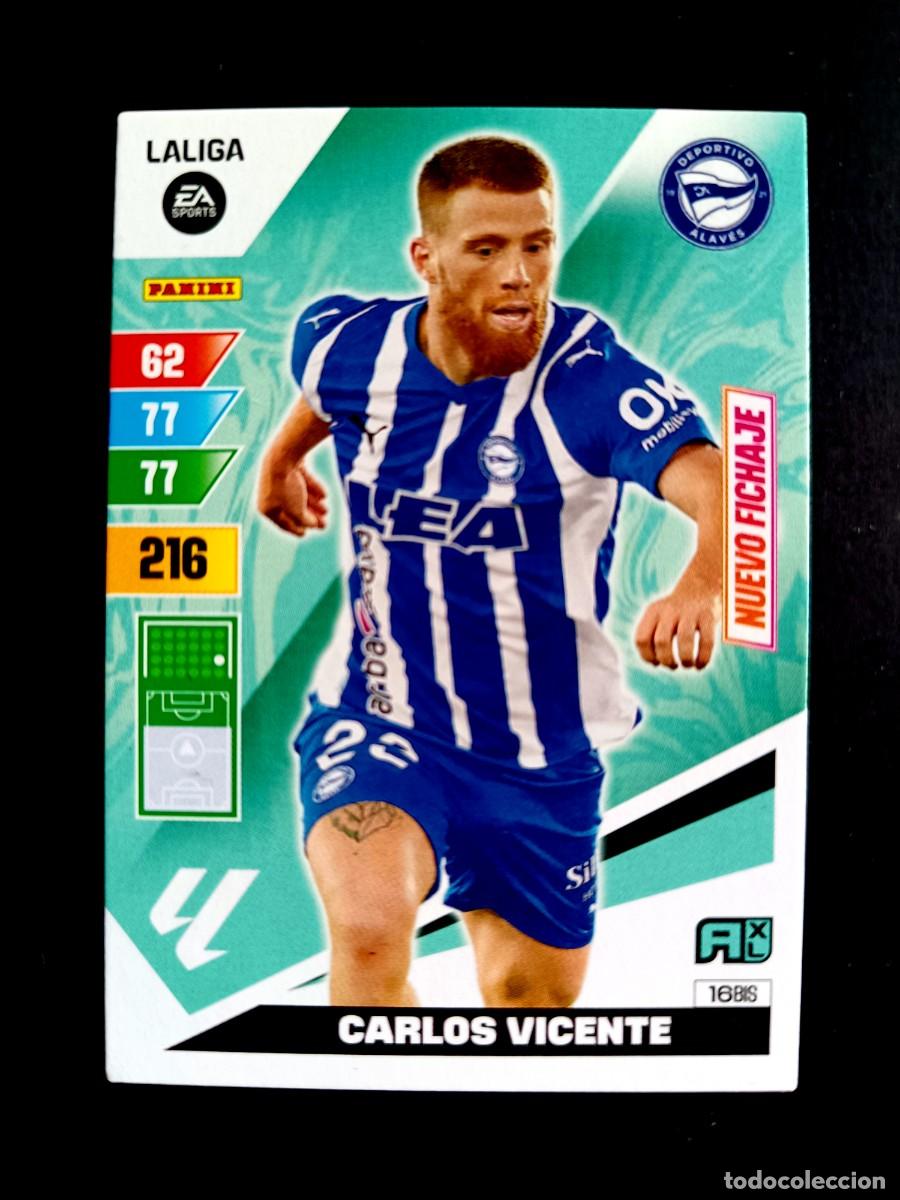 Fu&szlig;ball-Sticker: 16 BIS CARLOS VICENTE (NUEVO FICHAJE) - DEPTVO. ALAV&Eacute;S - ADRENALYN XL 2023 2024