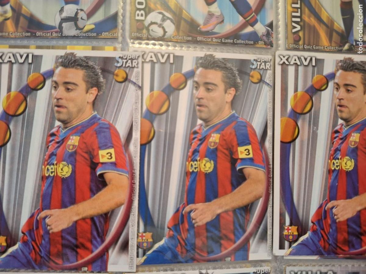 Figurine di Calcio: Alb MUNDICROMO 2010 2011 BARCELONA xavi superstar error COLOR rosa NO gris. Leer