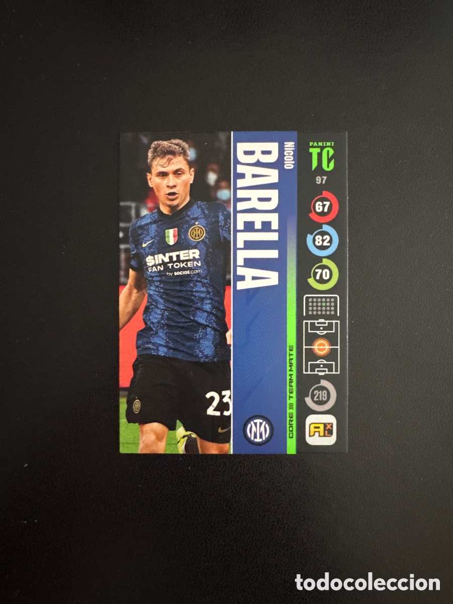 Cromos de f&uacute;tbol: BARELLA INTER DE MILAN N&Uacute;MERO 97 PANINI TOP CLASS 2022 - Foto 1