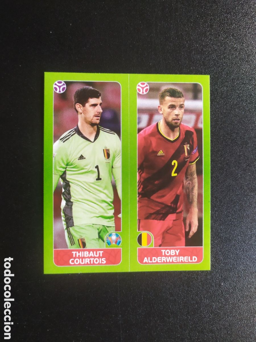 Cromos de F&uacute;tbol: UEFA euro 2020 tournament edition panini Courtois Alderweireld n&deg; 144 Belgica