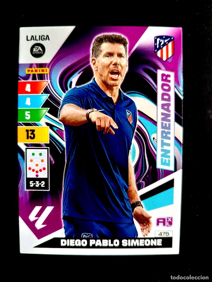 Fu&szlig;ball-Sticker: 475 DIEGO PABLO SIMEONE (ENTRENADOR) - ATL&Eacute;TICO DE MADRID - ADRENALYN XL 2023 2024