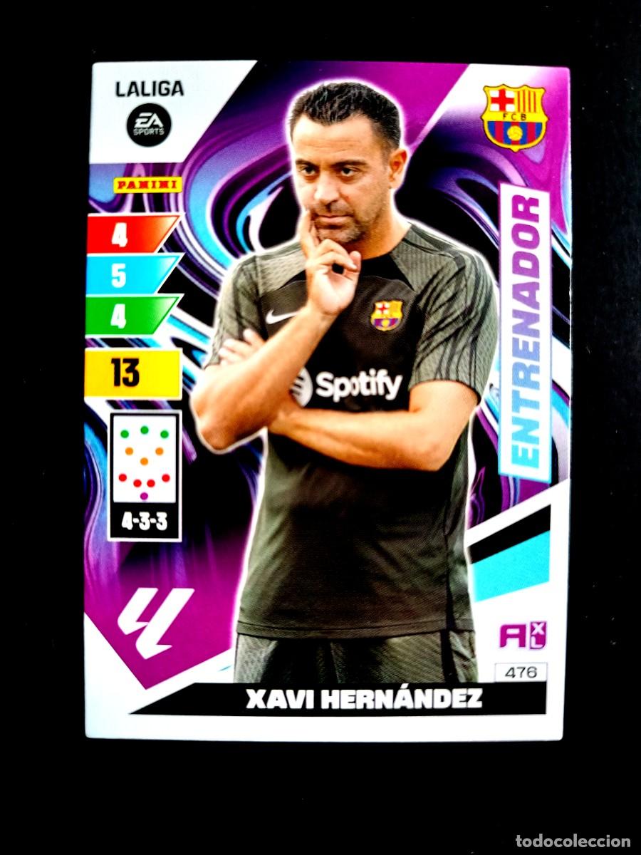 Fu&szlig;ball-Sticker: 476 XAVI HERN&Aacute;NDEZ (ENTRENADOR) - F.C. BARCELONA - ADRENALYN XL 2023 2024