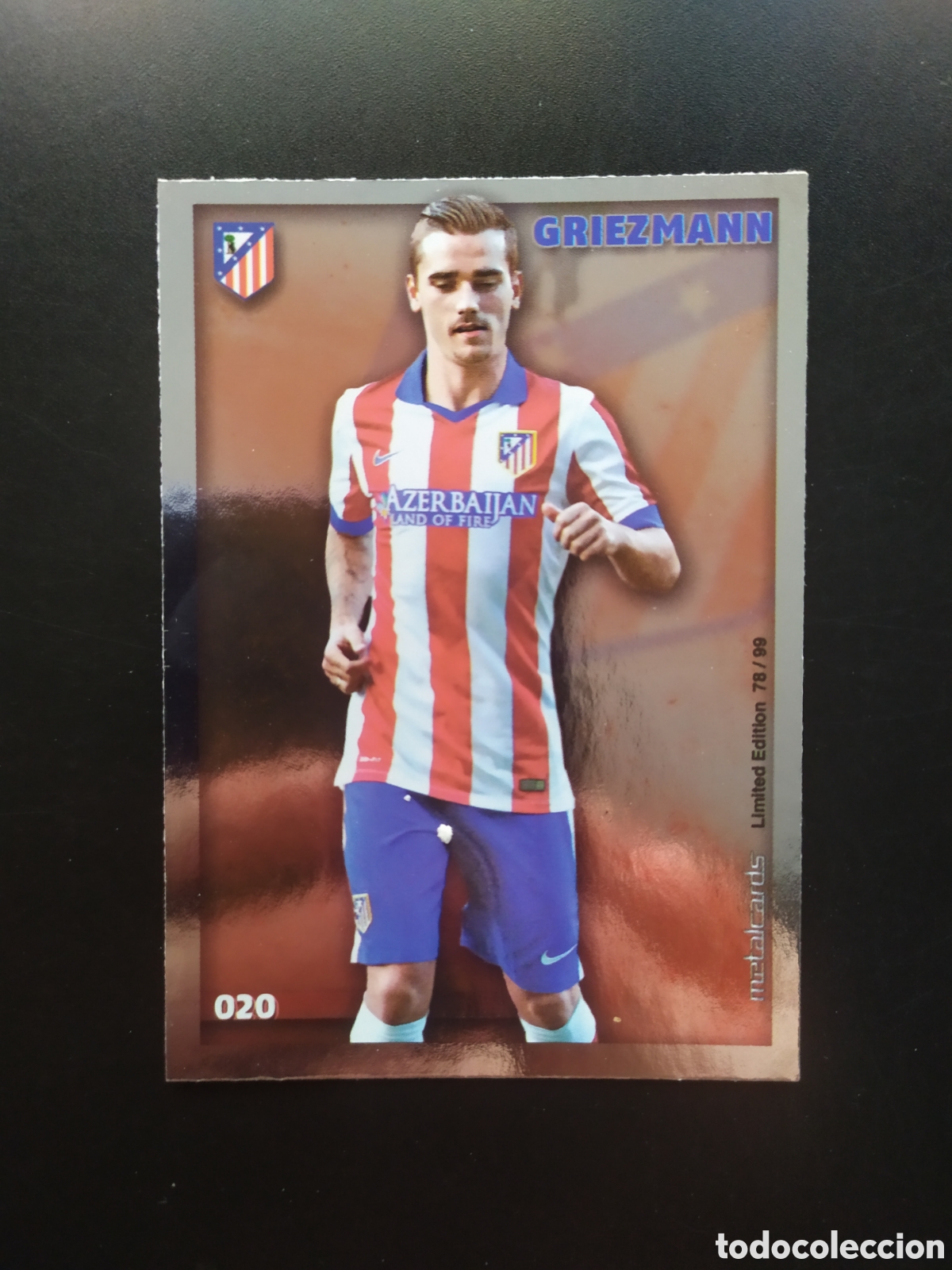 Football Stickers: Mundicromo fichas Liga 2014 2015 14 15 Griezmann metalcards limited edition 78/99 20 Atl&eacute;tico Madrid