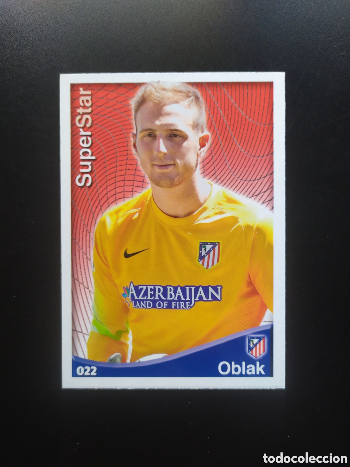 Cromos de f&uacute;tbol: Mundicromo fichas Liga 2014 2015 14 15 Oblak superstar n&deg; 22 Atl&eacute;tico Madrid