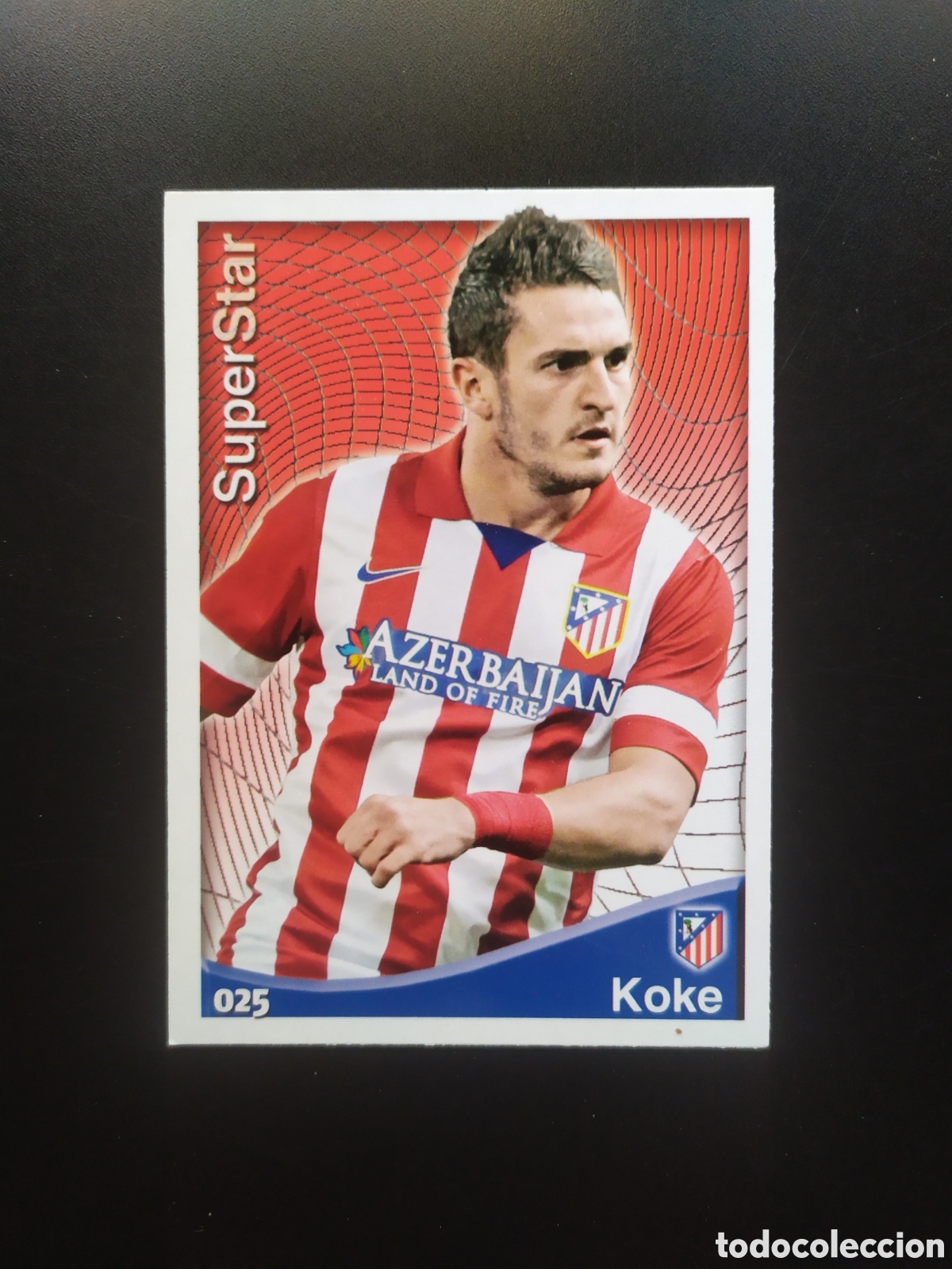 Fu&szlig;ball-Sticker: Mundicromo fichas Liga 2014 2015 14 15 Koke superstar n&deg; 25 Atl&eacute;tico Madrid