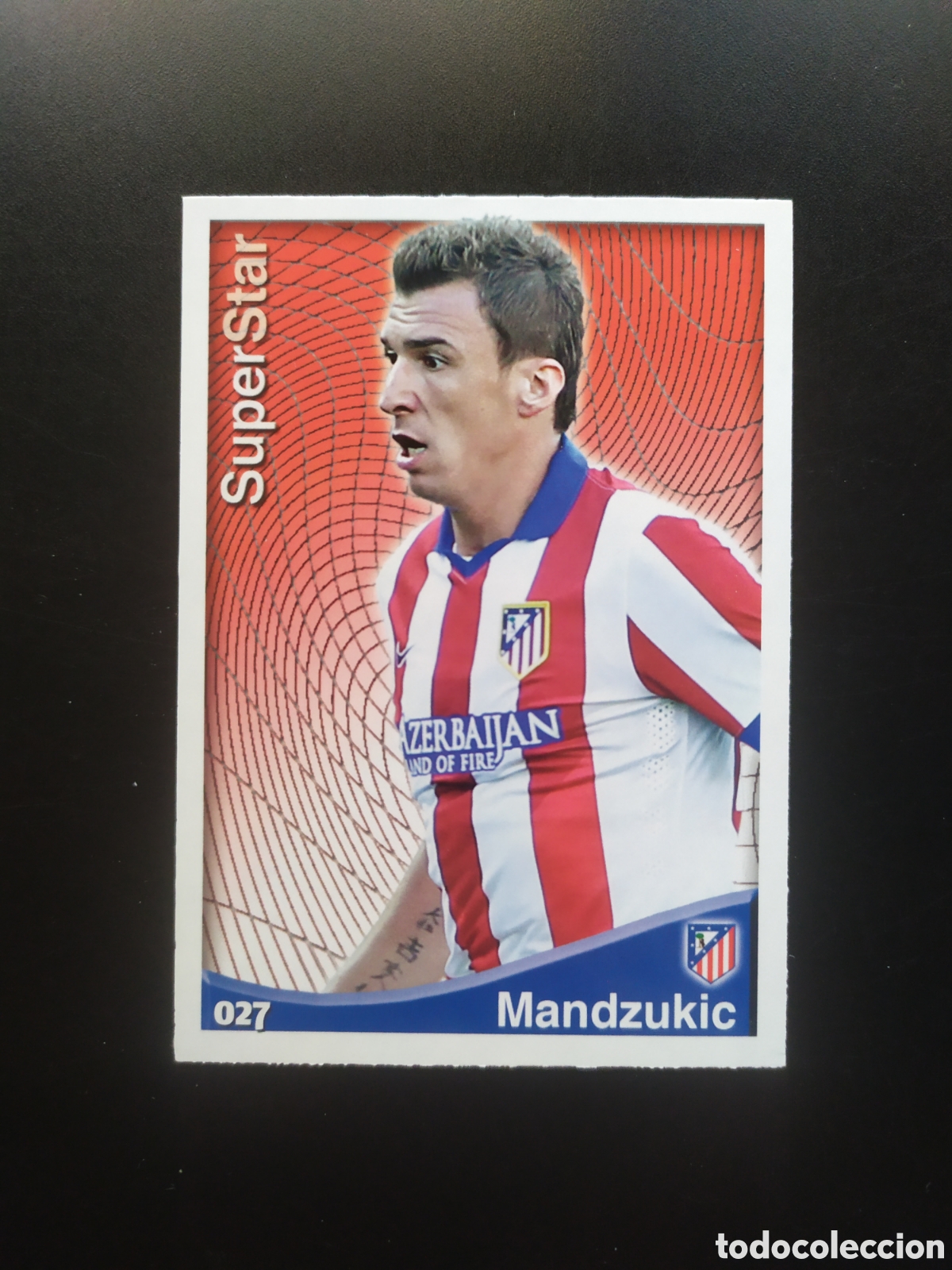 Figurine di Calcio: Mundicromo fichas Liga 2014 2015 14 15 Mandzukic superstar n&deg; 27 Atl&eacute;tico Madrid