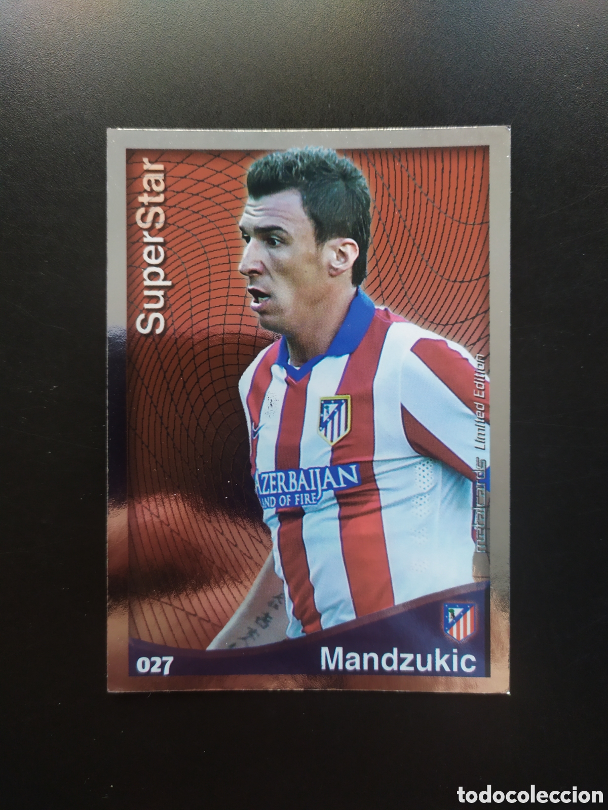 Cromos de f&uacute;tbol: Mundicromo fichas Liga 2014 2015 14 15 Mandzukic superstar metalcard limited edition Atl&eacute;tico Madrid