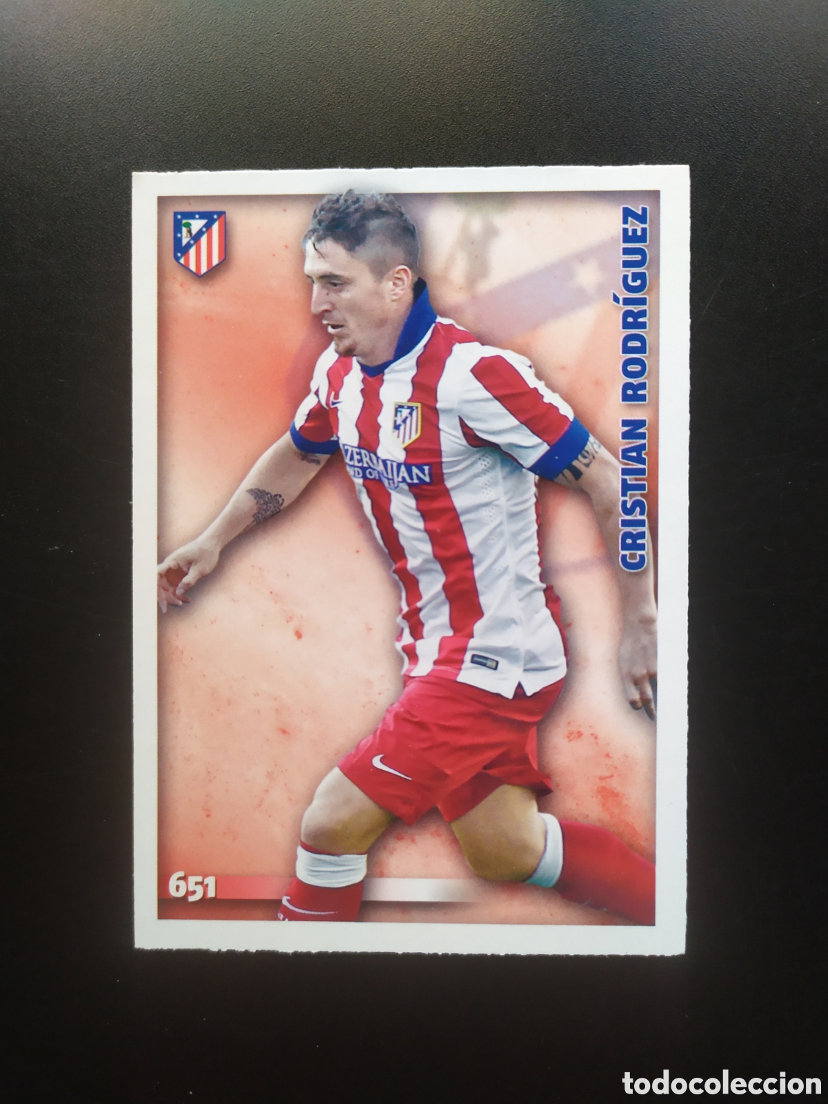 Figurine di Calcio: Mundicromo fichas Liga 2014 2015 14 15 Cristian Rodr&iacute;guez n&deg; 651 Atl&eacute;tico Madrid