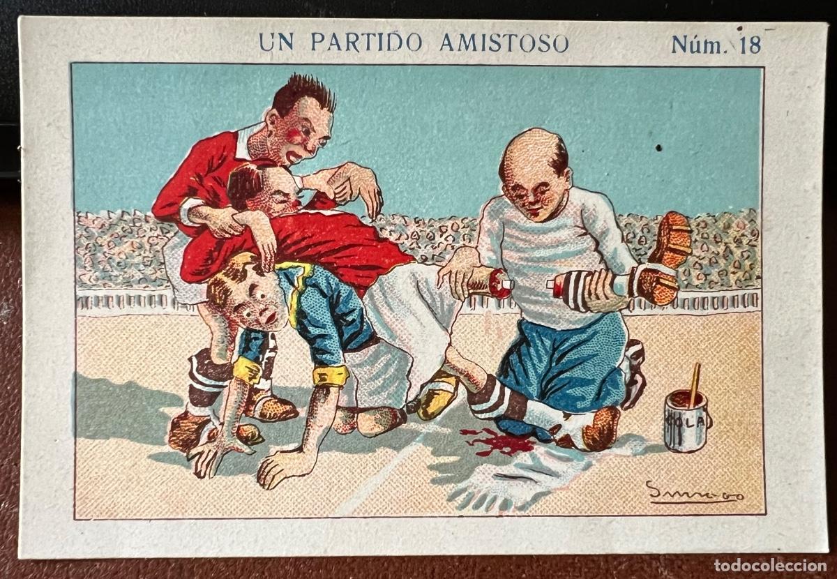 Fu&szlig;ball-Sticker: Cromo N&deg; 18 - Un partido amistoso (Futbol) Chocolates Amatller