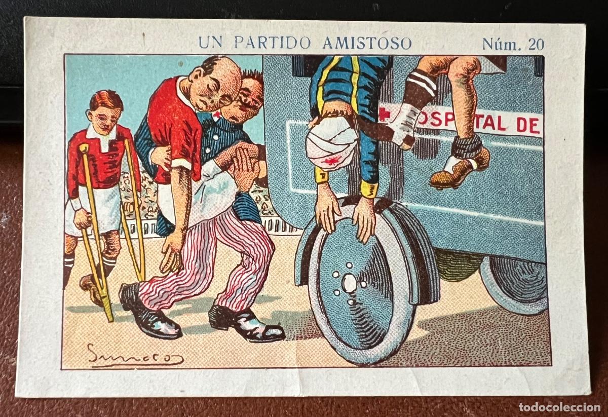 Fu&szlig;ball-Sticker: Cromo N&deg; 20 - Un partido amistoso (Futbol) Chocolates Amatller