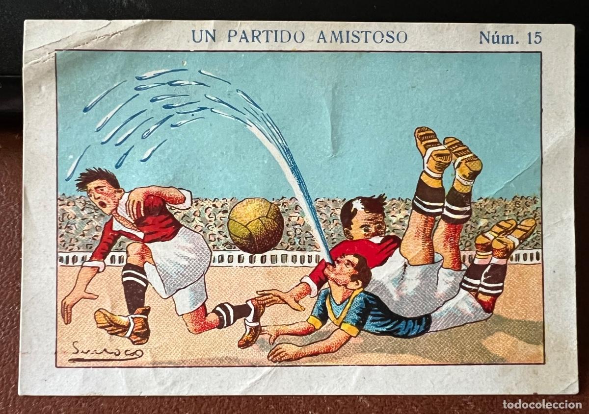 Football Stickers: Cromo N&deg; 15 - Un partido amistoso (Futbol) Chocolates Amatller
