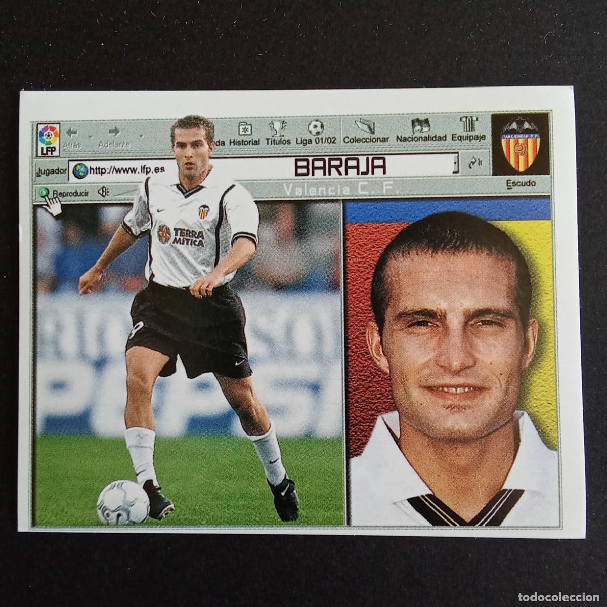 Football Stickers: CROMO LIGA 2001 2002 01 02 EDICIONES ESTE BARAJA VALENCIA NUNCA PEGADO