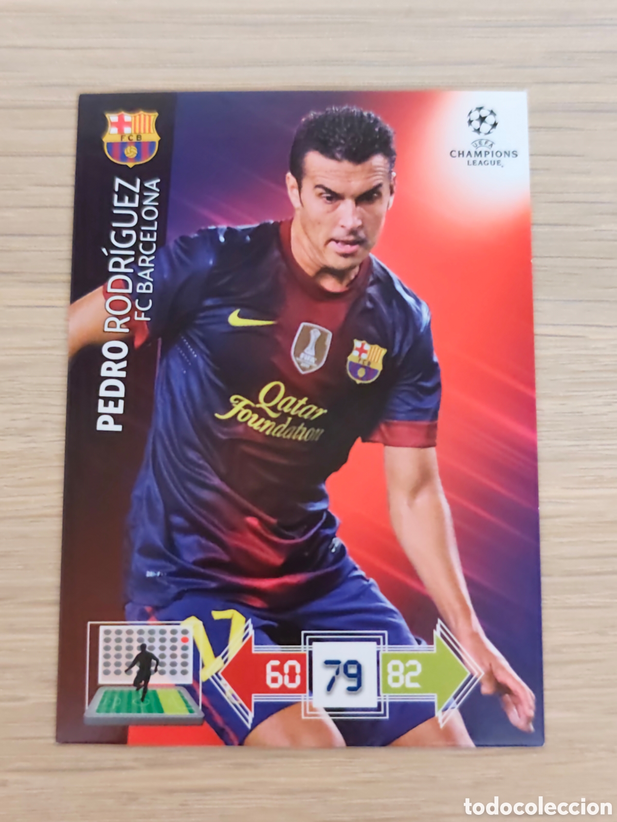 Football Stickers: PEDRO FC BARCELONA ADRENALYN XL UEFA CHAMPIONS LEAGUE 2012 2013