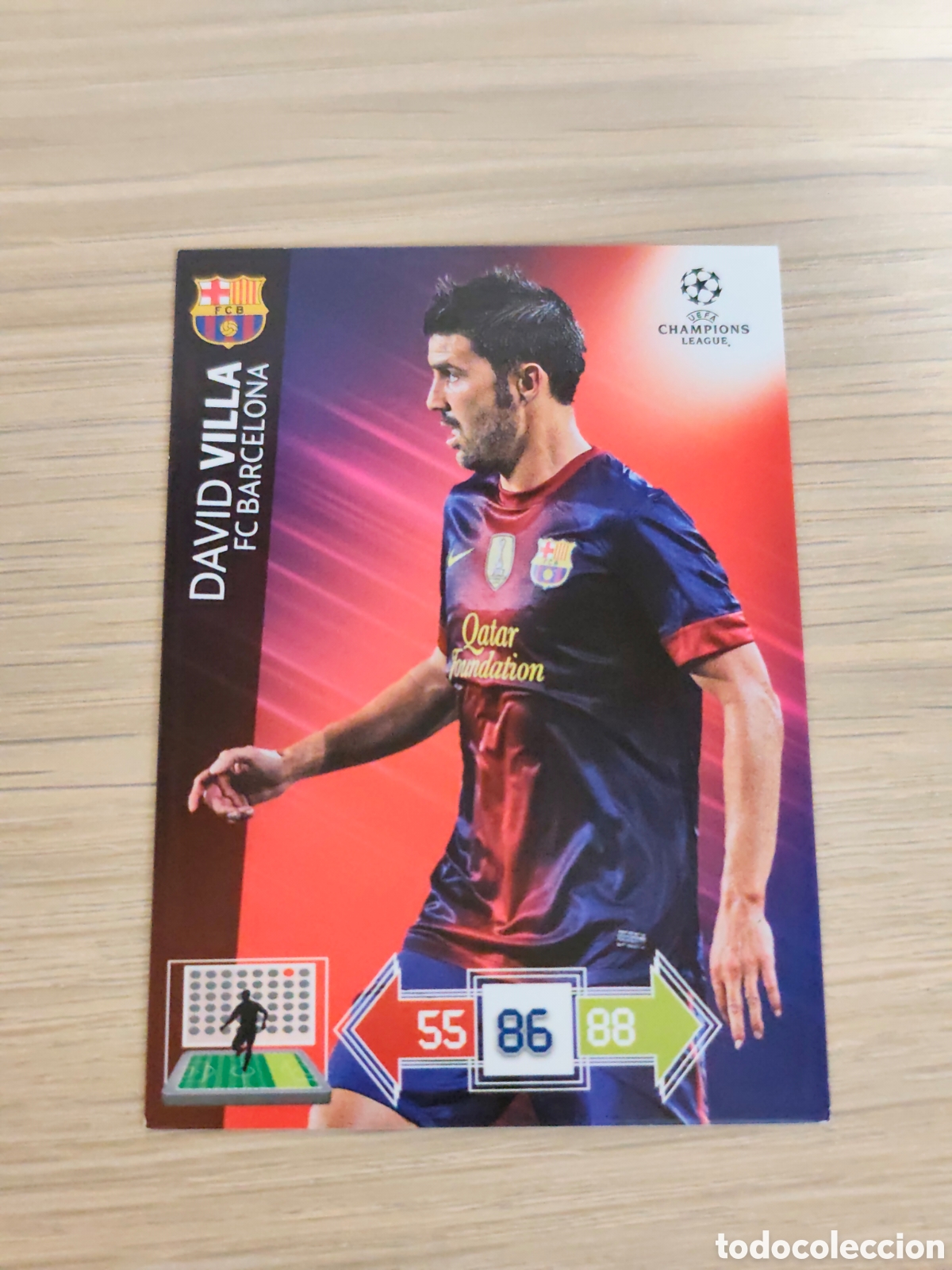 Football Stickers: VILLA FC BARCELONA ADRENALYN XL UEFA CHAMPIONS LEAGUE 2012 2013
