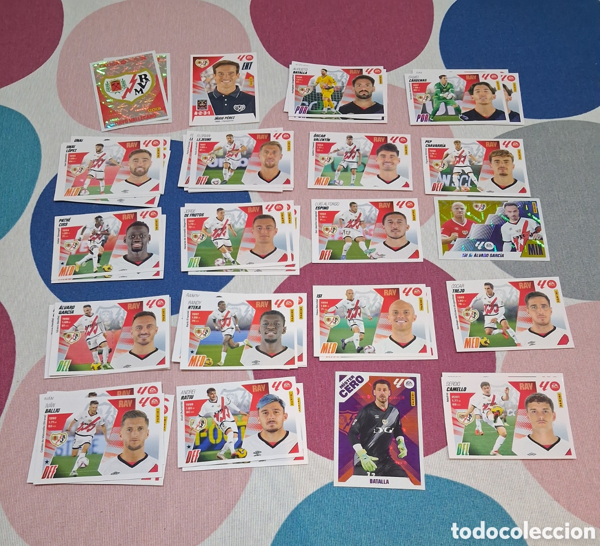 Cromos de Futebol: LOTE STICKERS RAYO VALLECANO LIGA ESTE 25-26