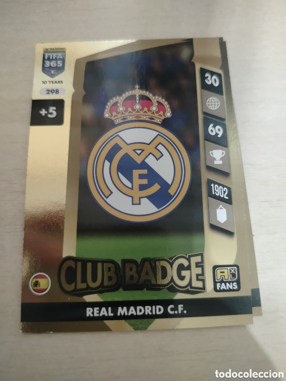 Cromos de f&uacute;tbol: REAL MADRID BADGE ESCUDO 298 ADRENALYN XL FIFA 365 2024 2025 24 25