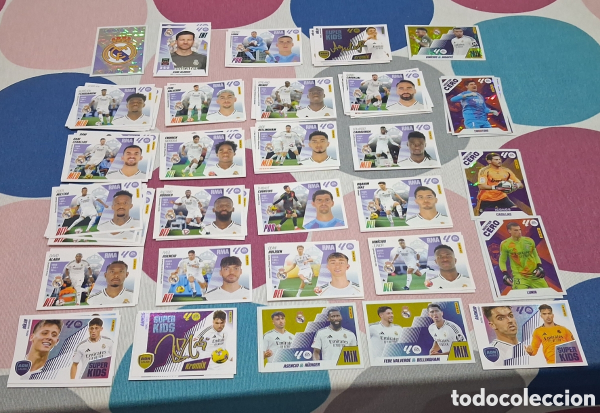 Cromos de f&uacute;tbol: LOTE STICKERS REAL MADRID LIGA ESTE 25-26