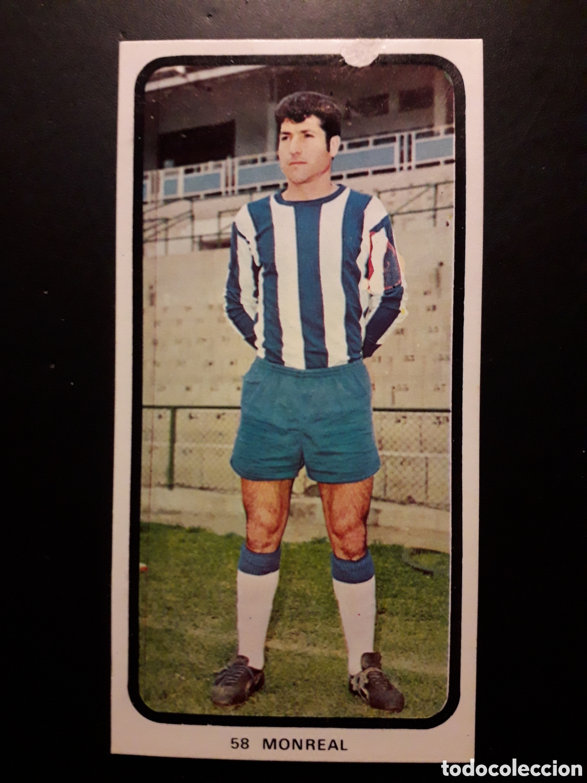 Cromos de F&uacute;tbol: MONREAL M&Aacute;LAGA N&deg; 58 RUIZ ROMERO 73 74 1973 1974, DESPEGADO, FALLO FRONTAL, PEDIDO M&Iacute;NIMO 3&euro;