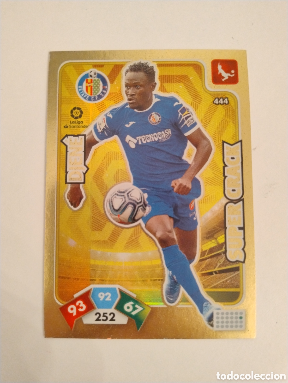 Fu&szlig;ball-Sticker: 444 - Djene - Getafe - Adrenalyn XL Liga 2018 - 2019 Super Crack