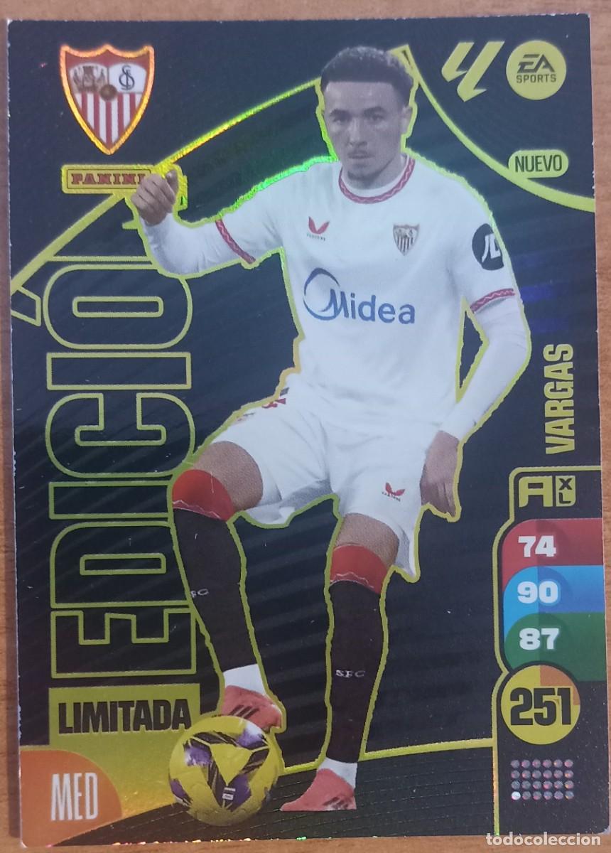 Fu&szlig;ball-Sticker: Vargas. Edici&oacute;n limitada. Adrenalyn XL 2024-25.