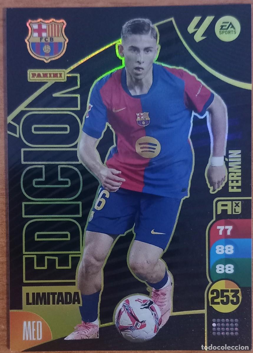 Fu&szlig;ball-Sticker: Ferm&iacute;n. Edici&oacute;n limitada. Adrenalyn XL 2024-25.