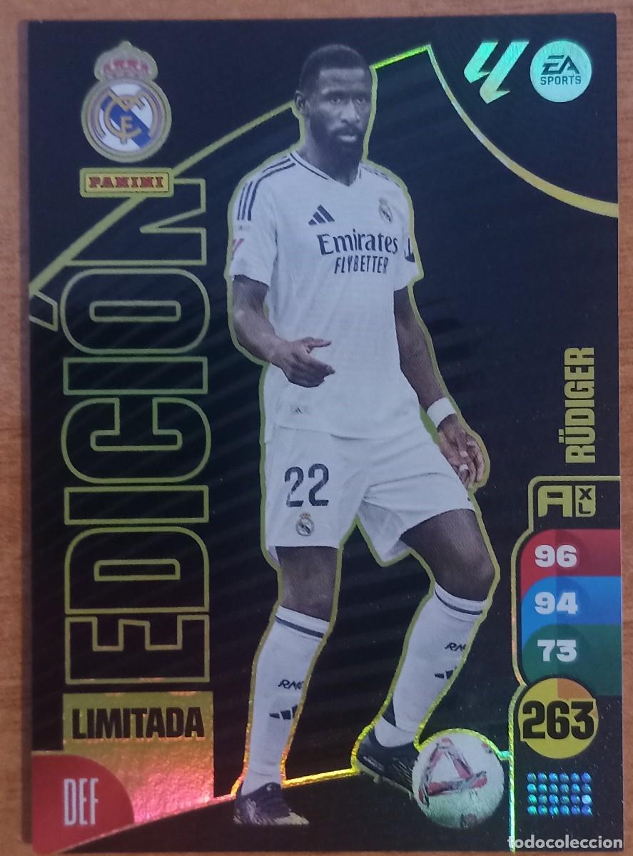 Fu&szlig;ball-Sticker: R&uuml;diger. Edici&oacute;n limitada. Adrenalyn XL 2024-25.