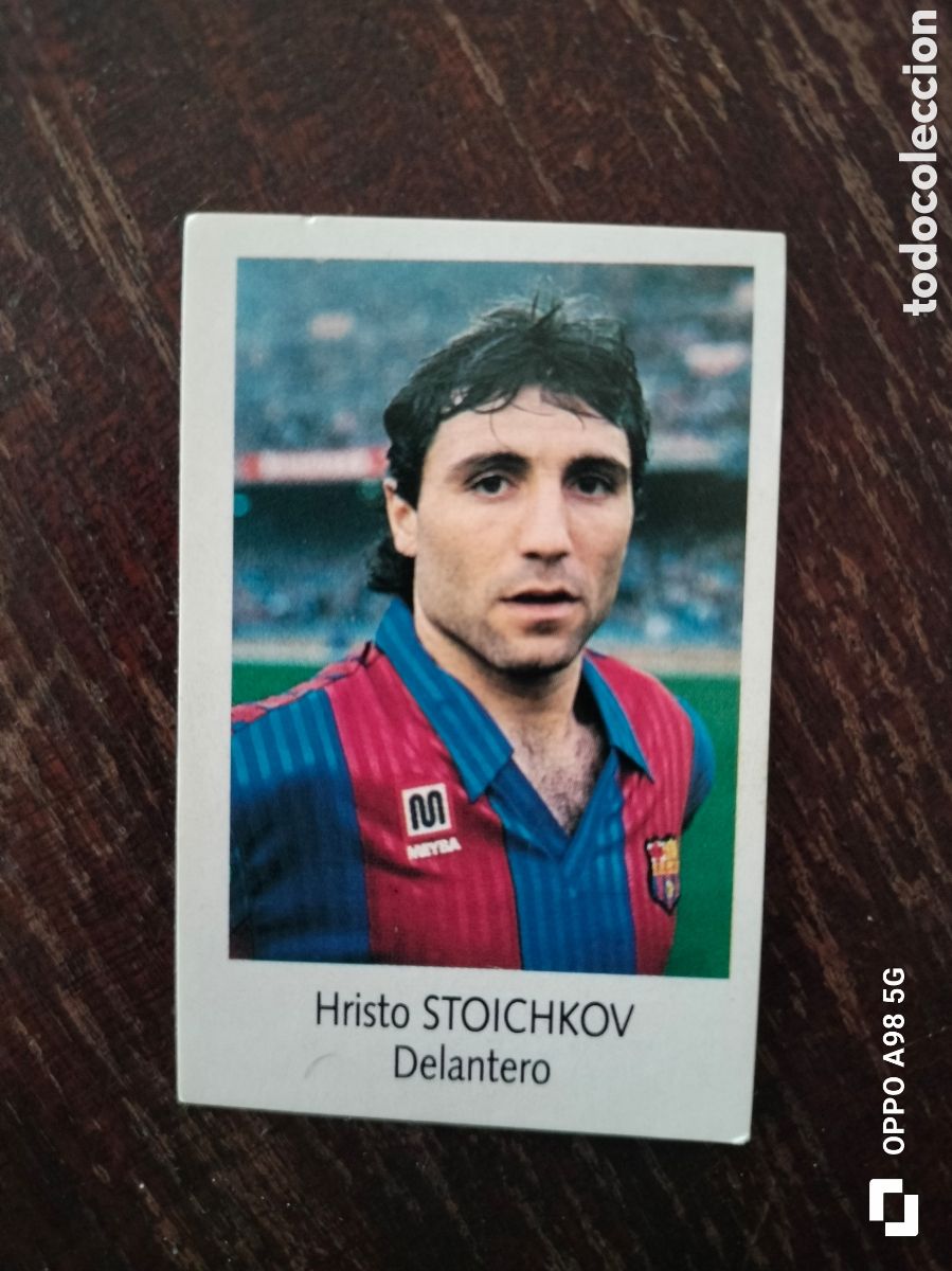 Cromos de f&uacute;tbol: Cromo Stoichkov Barcelona Bimbo 91 92 1991 1992 Sin pegar