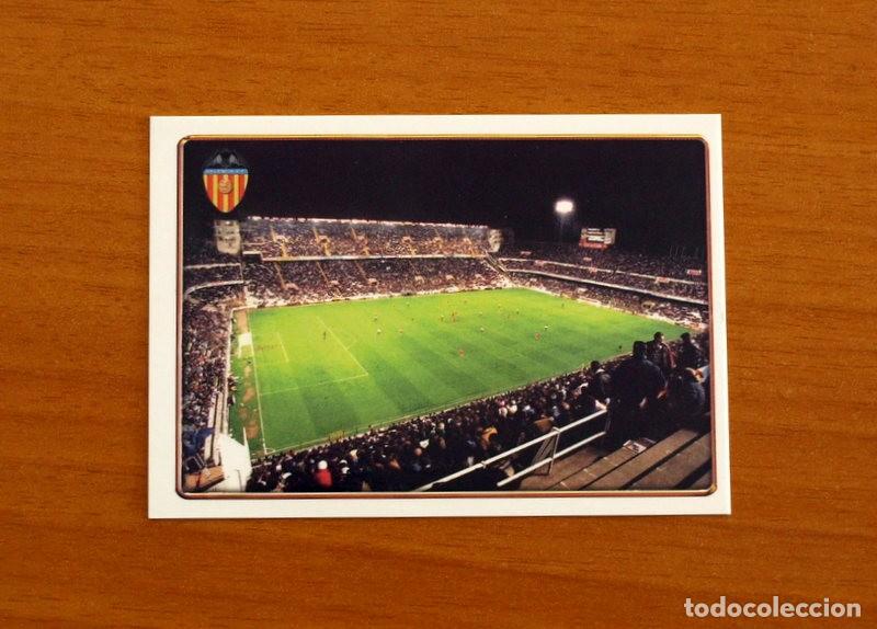 Cromos de F&uacute;tbol: Valencia - N&ordm; 44, Estadio del Mestalla - Las Fichas de la Liga Mundicromo 2000-2001, 02-01