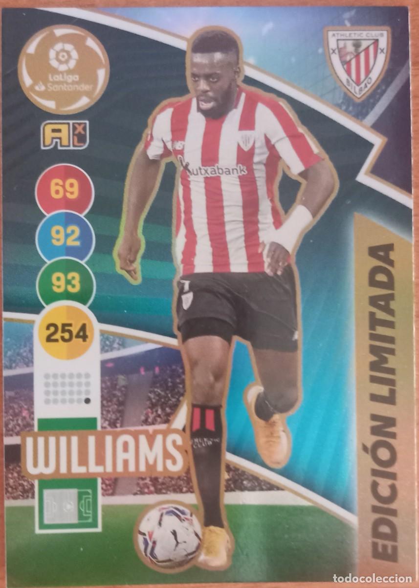 Fu&szlig;ball-Sticker: Williams. Athletic Club Bilbao. Edici&oacute;n limitada. Adrenalyn XL 2020-21..