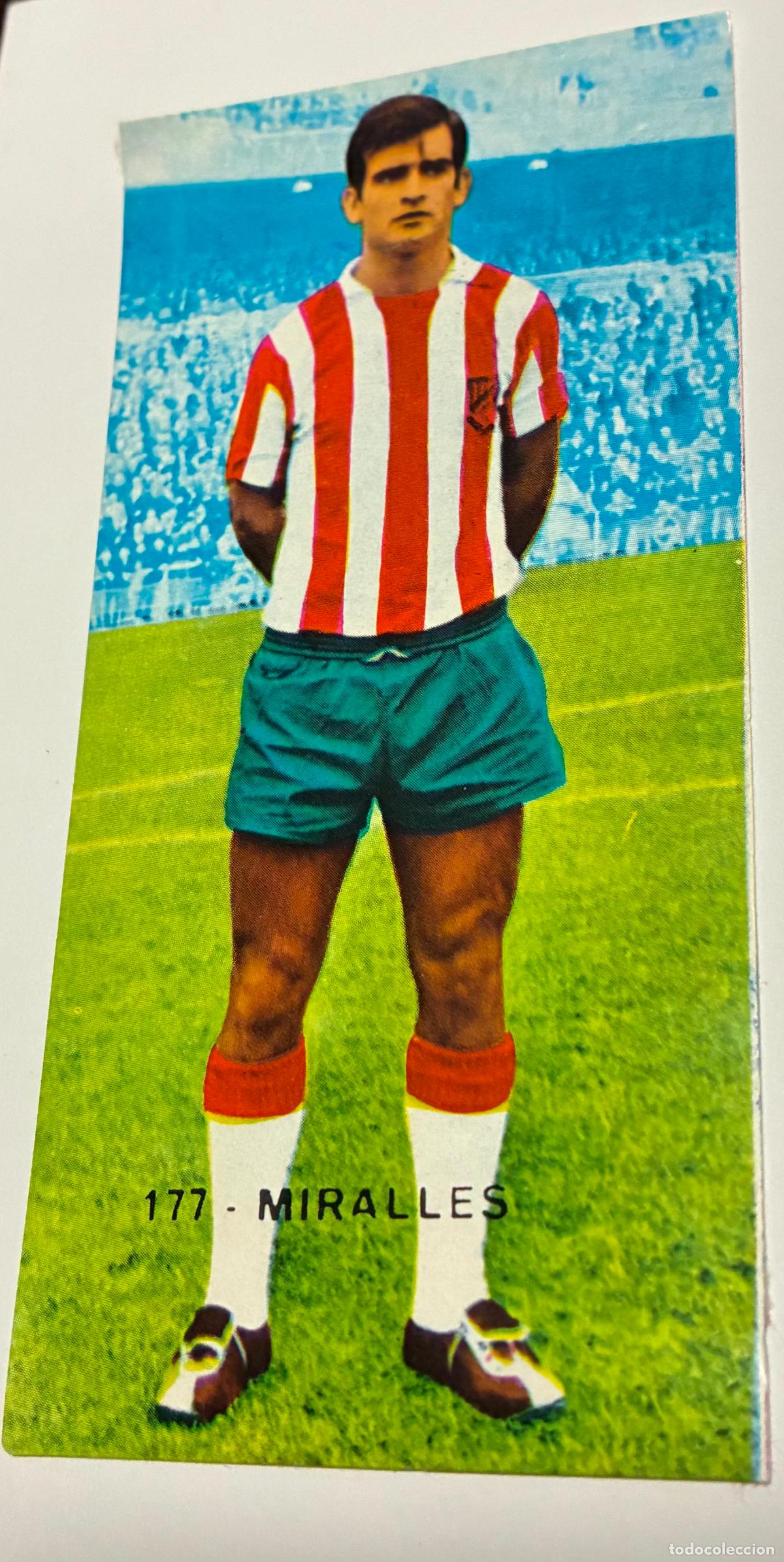 Cromos de F&uacute;tbol: CROMO FUTBOL RUIZ ROMERO 1968-1969, 68-69. MIRALLES Numero 177, GRANADA