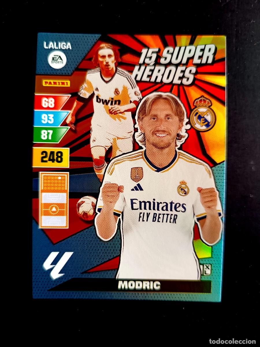 Cromos de F&uacute;tbol: LUKA MODRIC (15 SUPER H&Eacute;ROES) - REAL MADRID C.F. - ADRENALYN XL 2023 2024
