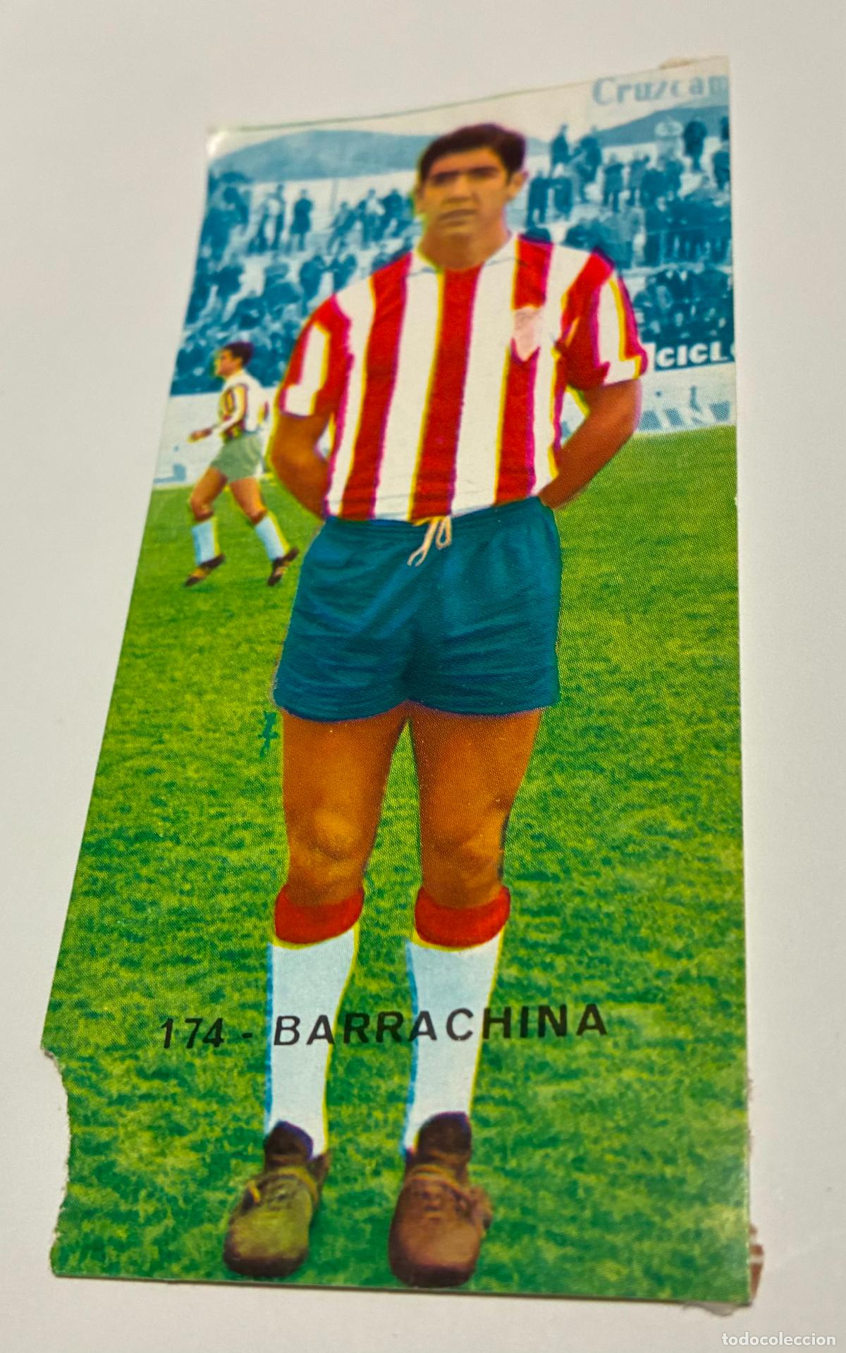 Cromos de F&uacute;tbol: CROMO FUTBOL RUIZ ROMERO 1968-1969, 68-69, Numero 174 BARRACHINA, Granada despegado con falta