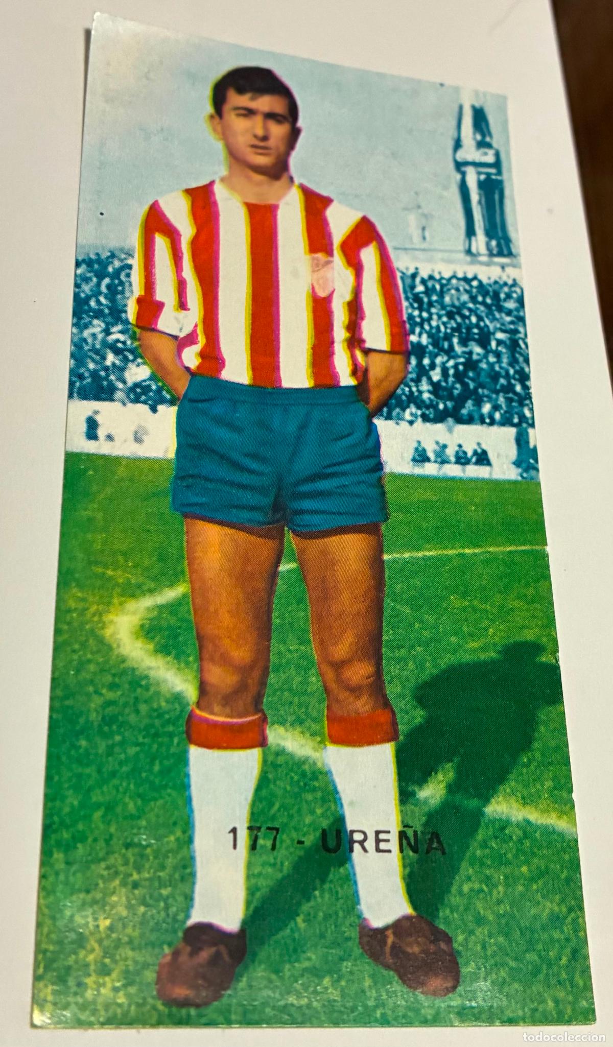 Cromos de F&uacute;tbol: CROMO FUTBOL RUIZ ROMERO 1968-1969. 68-69 URE&Ntilde;A, Numero 177, GRANADA, Dificil