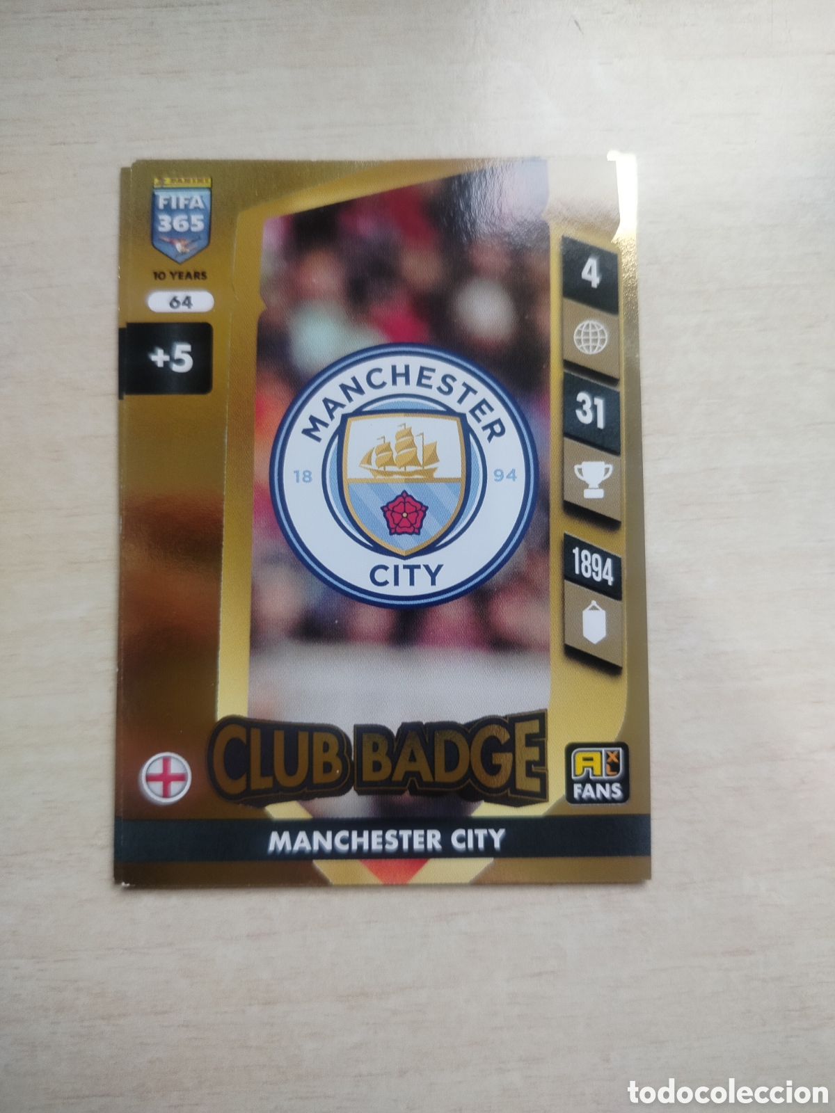 Football Stickers: MANCHESTER CITY ESCUDO BADGE 64 ADRENALYN XL FIFA 365 2024 2025 24 25