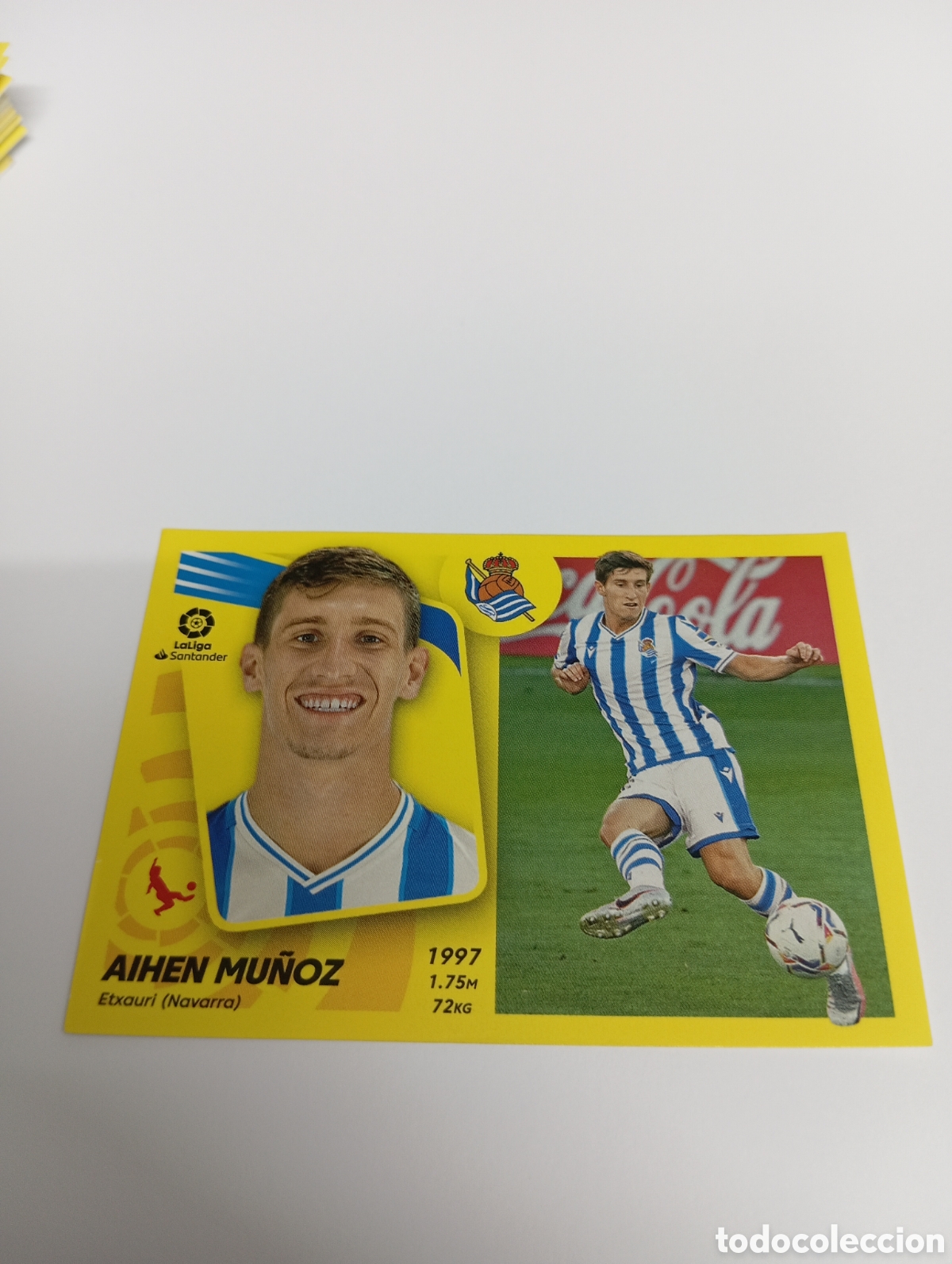 Figurine di Calcio: Aihen Mu&ntilde;oz 11 BIS REAL SOCIEDAD 21-22 ESTE 2021 2022 PANINI