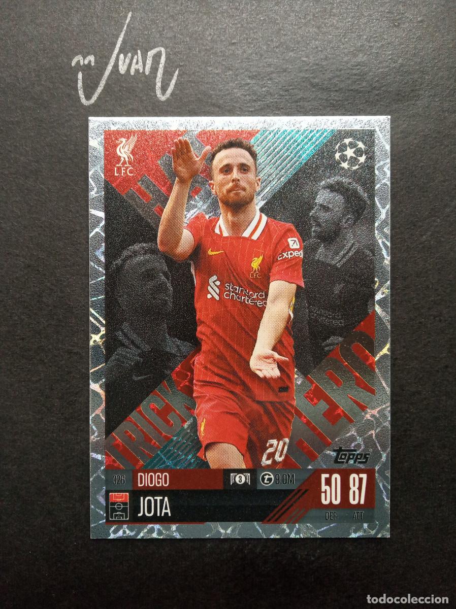 Cartes &agrave; collectionner de Football: N&ordm; 326 HAT TRICK HERO DIOGO JOTA LIVERPOOL ⚽ TOPPS &reg; MATCH ATTAX EXTRA 2024 2025 24 25 NUEVO