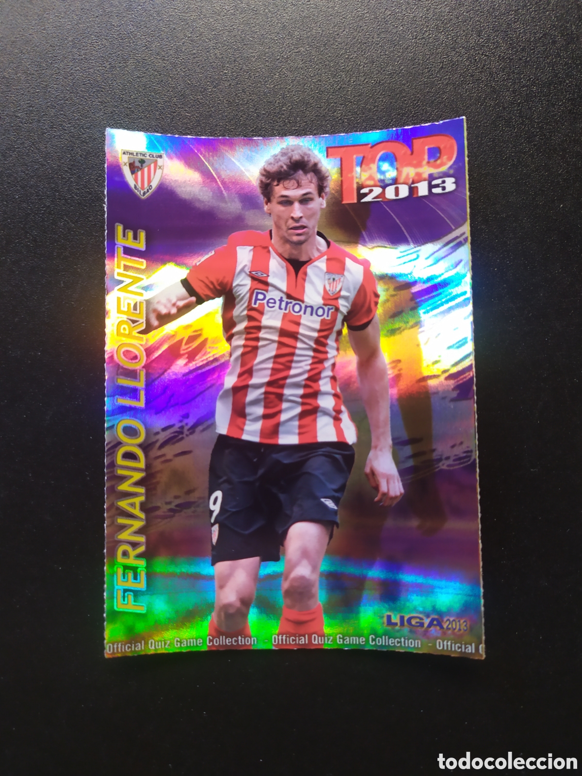 Cromos de f&uacute;tbol: Mundicromo fichas Liga 2012 2013 12 13 Fernando Llorente top brillo morado rayas 627 Athletic Bilbao