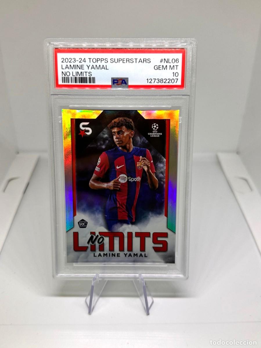Cromos de F&uacute;tbol: Rookie Lamine Yamal #NL06 FC Barcelona Topps Superstars 2023 2024 PSA 10