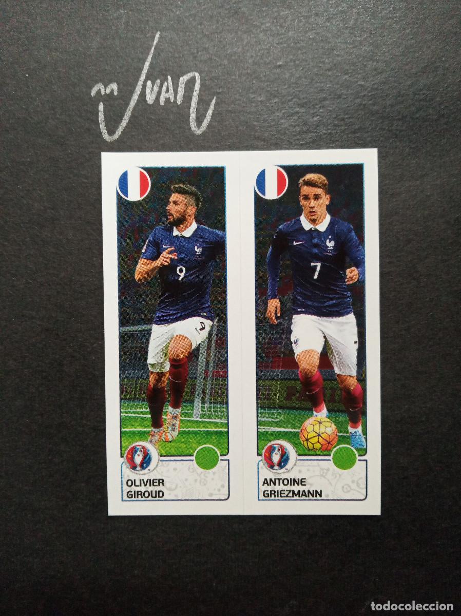 Cromos de f&uacute;tbol: 42 A B GIROUD GRIEZMANN FRANCIA ATL MADRID ⚽ PANINI &reg; UEFA EURO FRANCIA 2016 EUROCOPA 16 SIN PEGAR