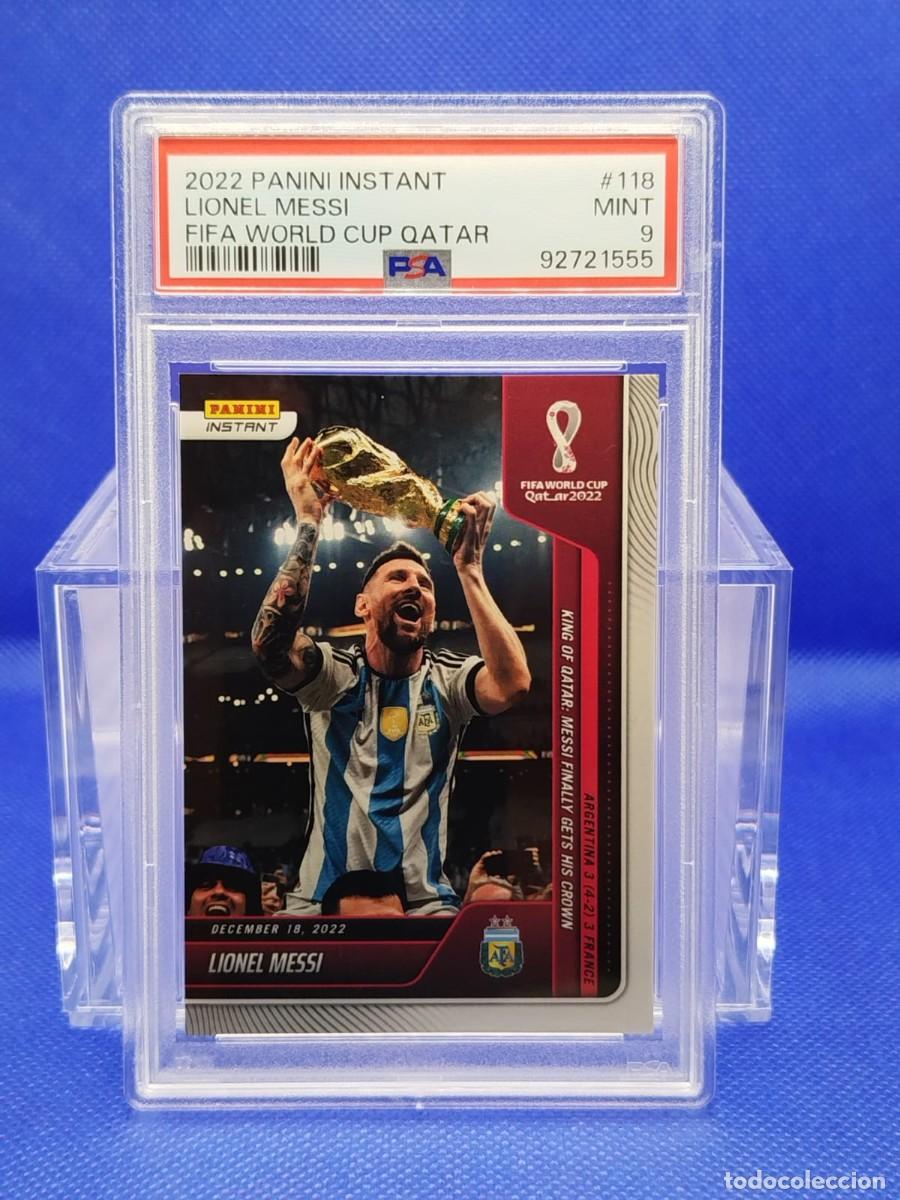 Fu&szlig;ball-Sticker: PSA 9 #118 LIONEL MESSI 18/12/22 PANINI INSTANT FIFA WORLD CUP QATAR 1/22081