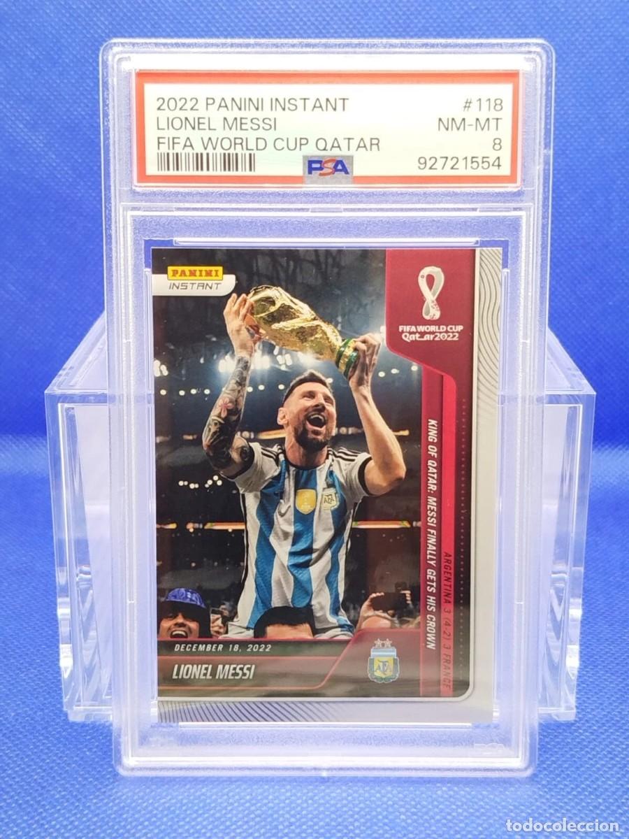 Figurine di Calcio: PSA 8 #118 LIONEL MESSI 18/12/22 PANINI INSTANT FIFA WORLD CUP QATAR 1/22081