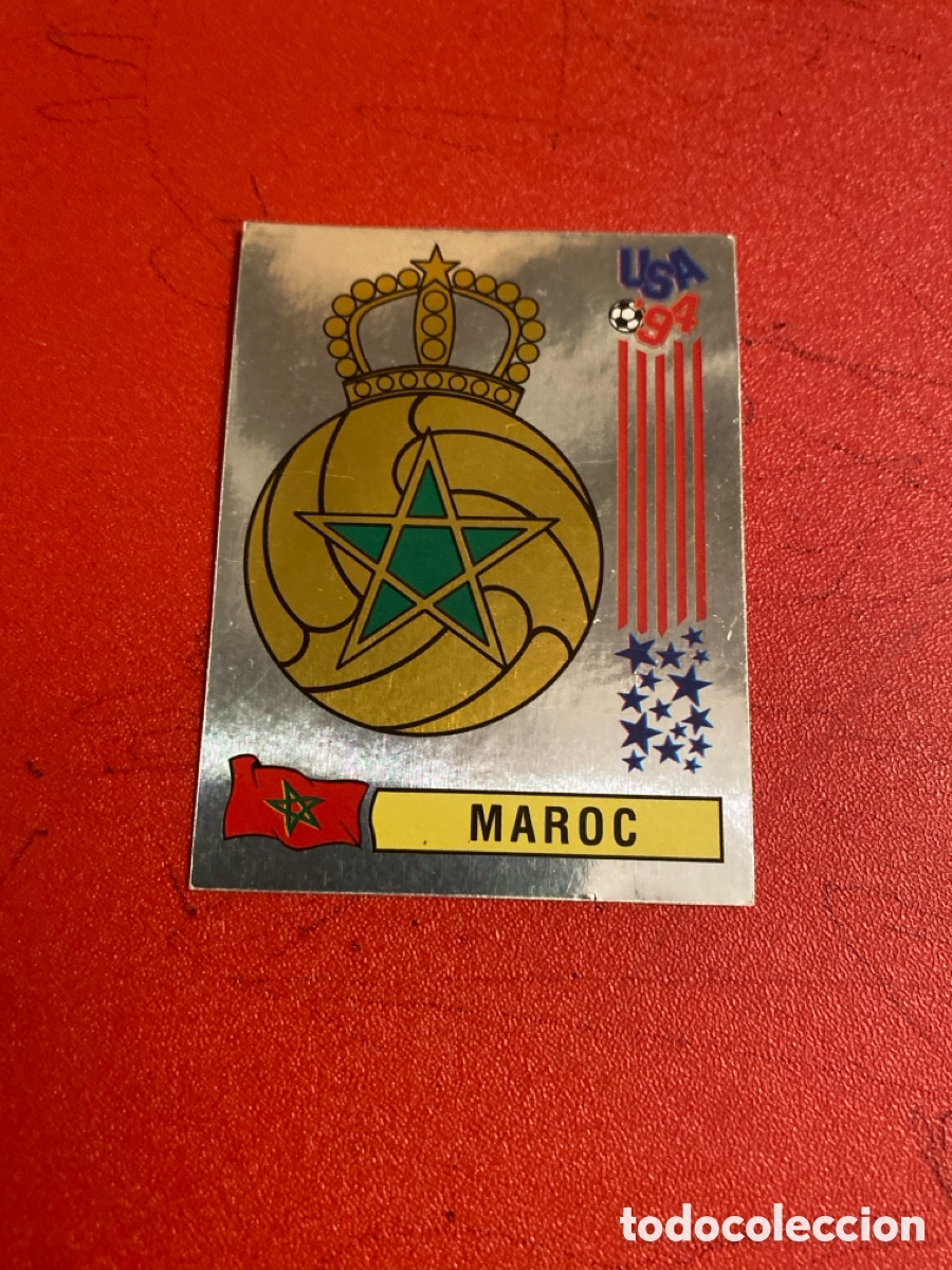 Cromos de f&uacute;tbol: Cromo panini mundial USA 94 n&uacute;mero 401 Escudo Marruecos - Stickers album world cup 1994 badge
