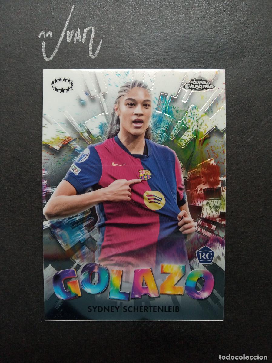 Cromos de F&uacute;tbol: 24 GOLAZO ROOKIE SYDNEY SCHERTENLEIB BARCELONA ⚽ TOPPS&reg; CHROME WOMEN CHAMPIONS 2024 2025 24 25 NUEVO