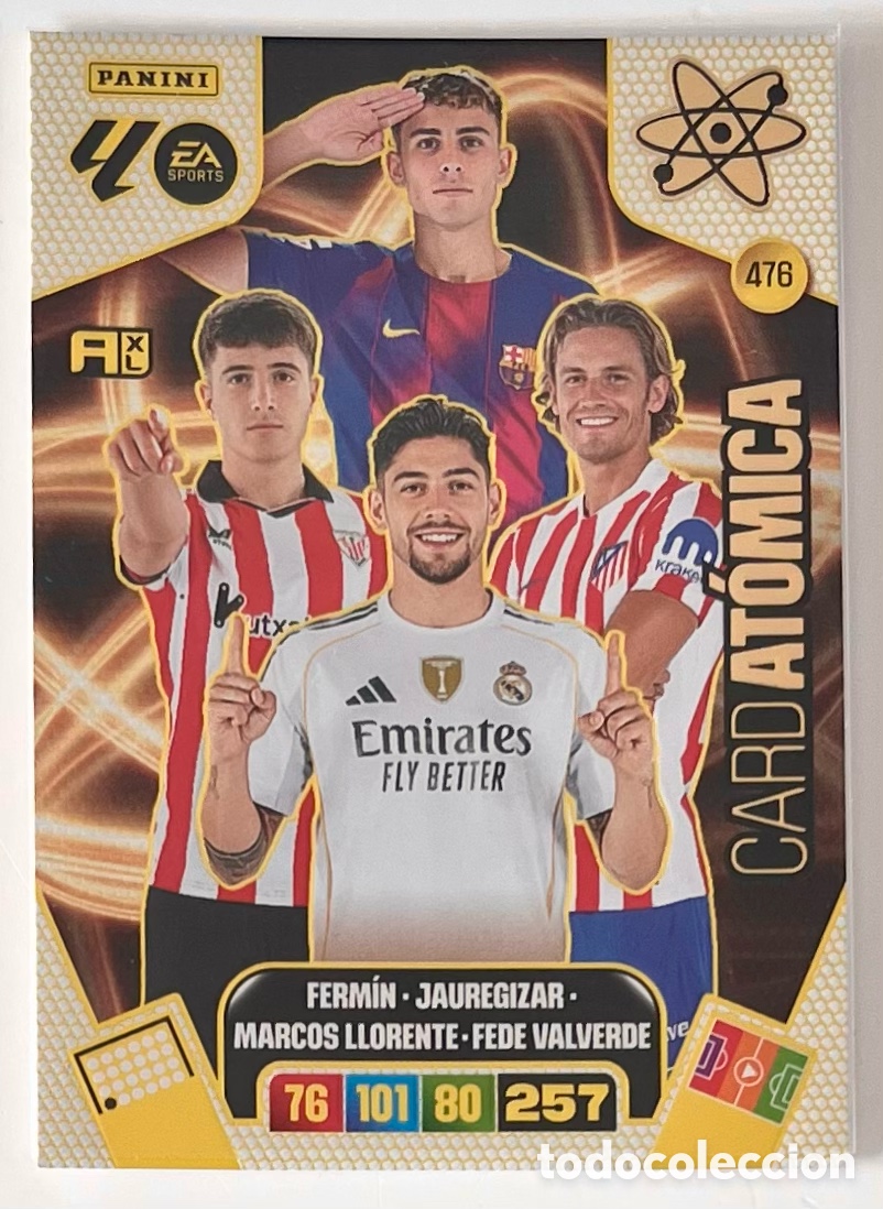Cromos de F&uacute;tbol: 476 CARD AT&Oacute;MICA BAL&Oacute;N DE ORO ADRENALYN 25 26 2025 2026