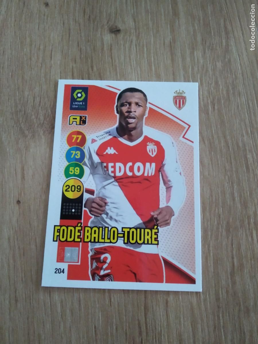 Cromos de F&uacute;tbol: 204 FODE BALLO-TOURE MONACO CROMO FUTBOL PANINI LIGUE 1 FOOT 21-22 LIGA FRANCIA ADRENALYN 2021-2022