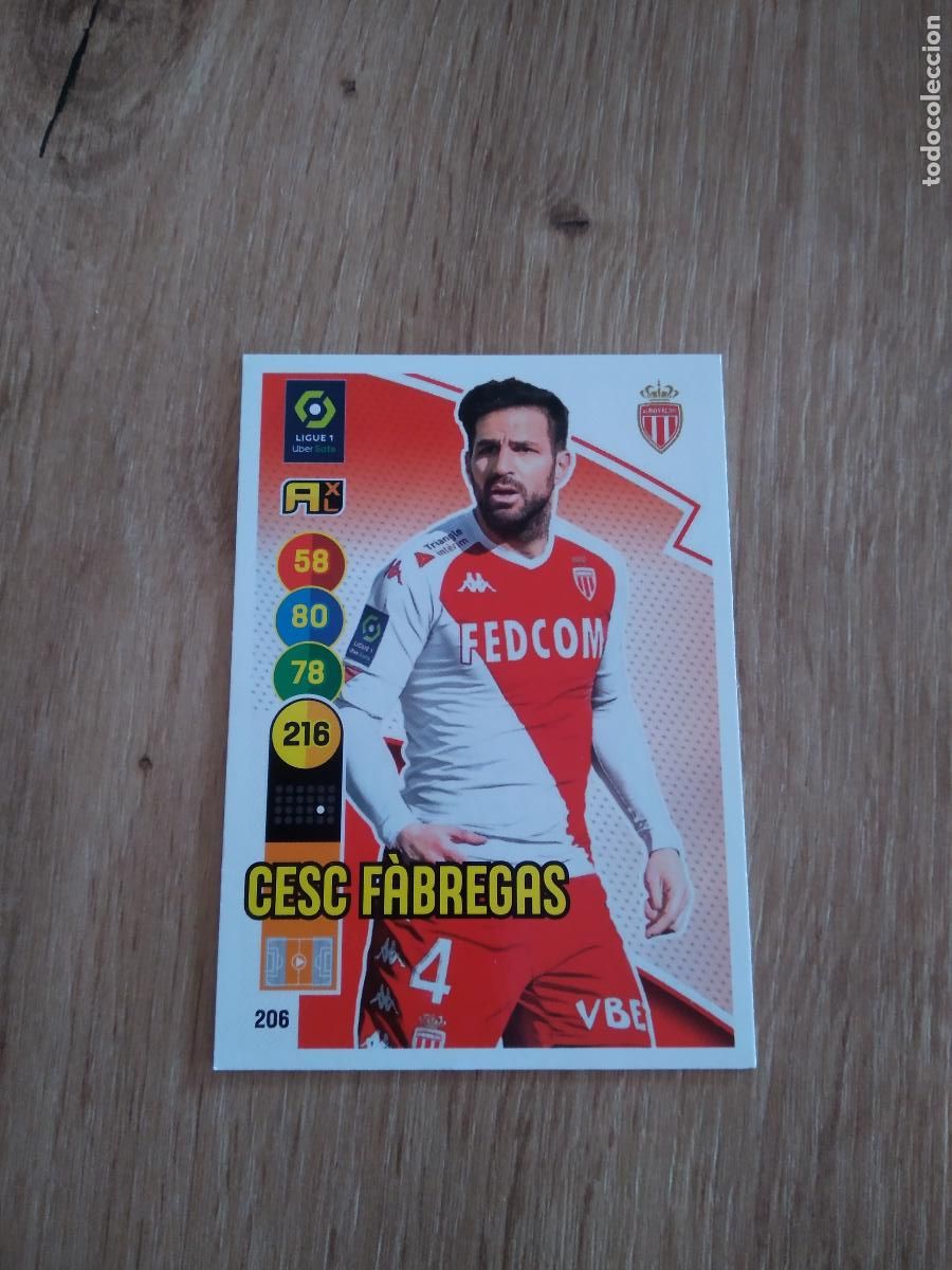Cromos de f&uacute;tbol: 206 CESC FABREGAS MONACO CROMO FUTBOL PANINI LIGUE 1 FOOT 21-22 LIGA FRANCIA ADRENALYN 2021-2022