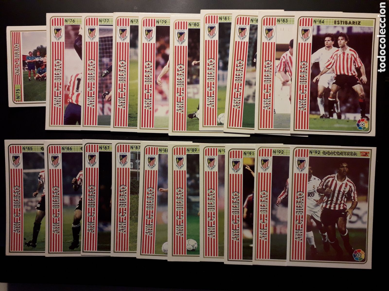 Fu&szlig;ball-Sticker: 20 CROMOS ATHLETIC BILBAO FICHAS LIGA 1994 1995 94 95 EQUIPO COMPLETO CON 2 &Uacute;LTIMA HORA MUNDICROMO
