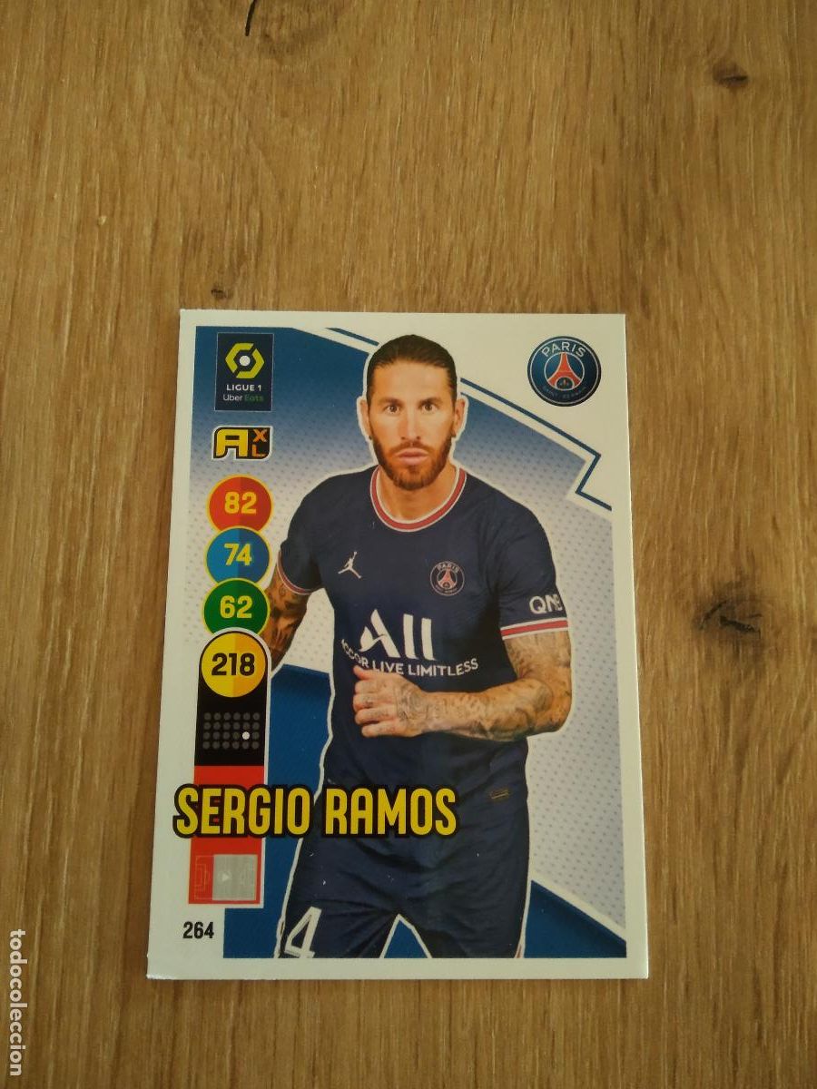 Cromos de Futebol: 264 SERGIO RAMOS PSG CROMO FUTBOL PANINI LIGUE 1 FOOT 21-22 LIGA FRANCIA ADRENALYN 2021-2022