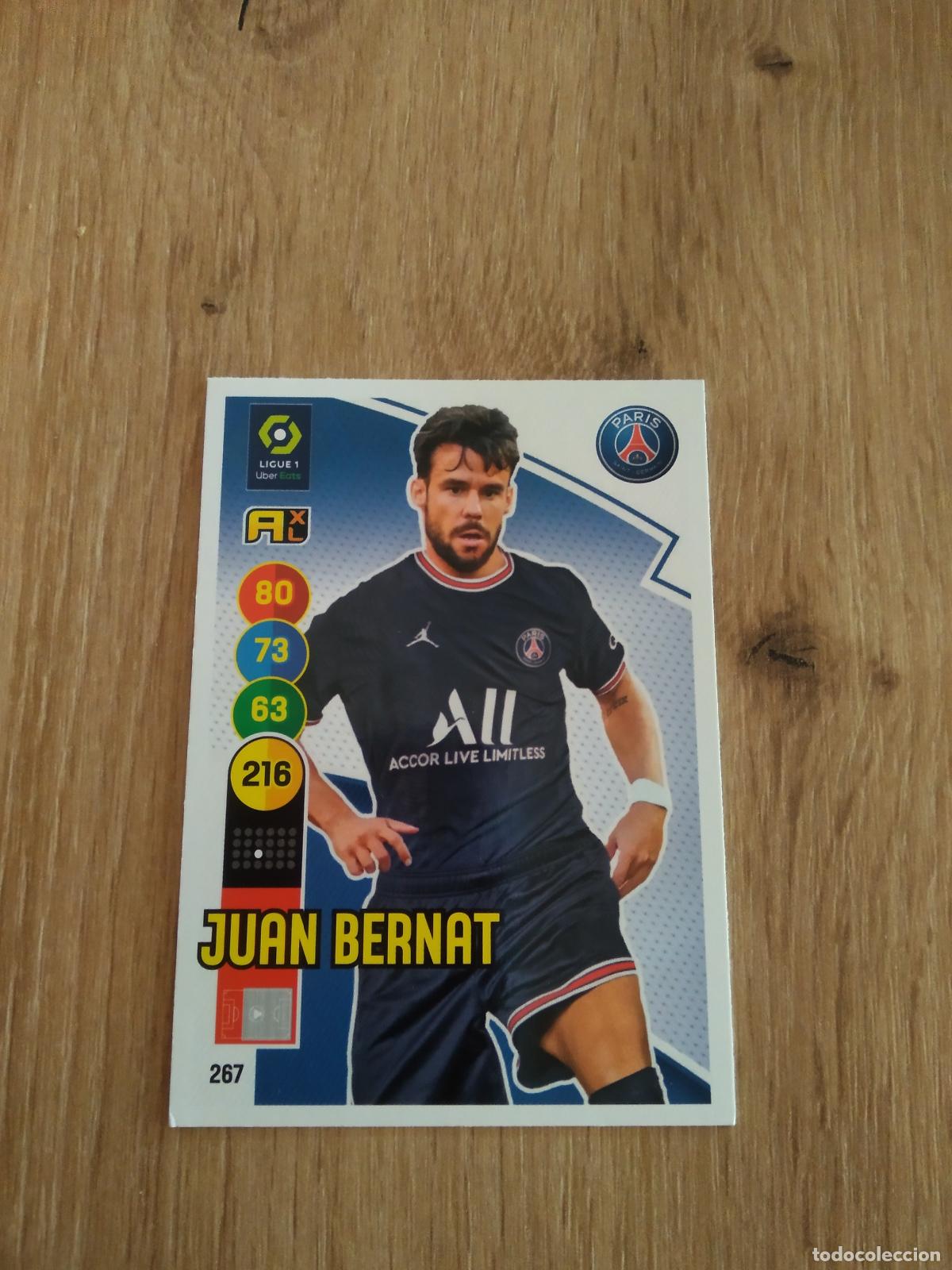 Figurine di Calcio: 267 JUAN BERNAT PSG CROMO FUTBOL PANINI LIGUE 1 FOOT 21-22 LIGA FRANCIA ADRENALYN 2021-2022